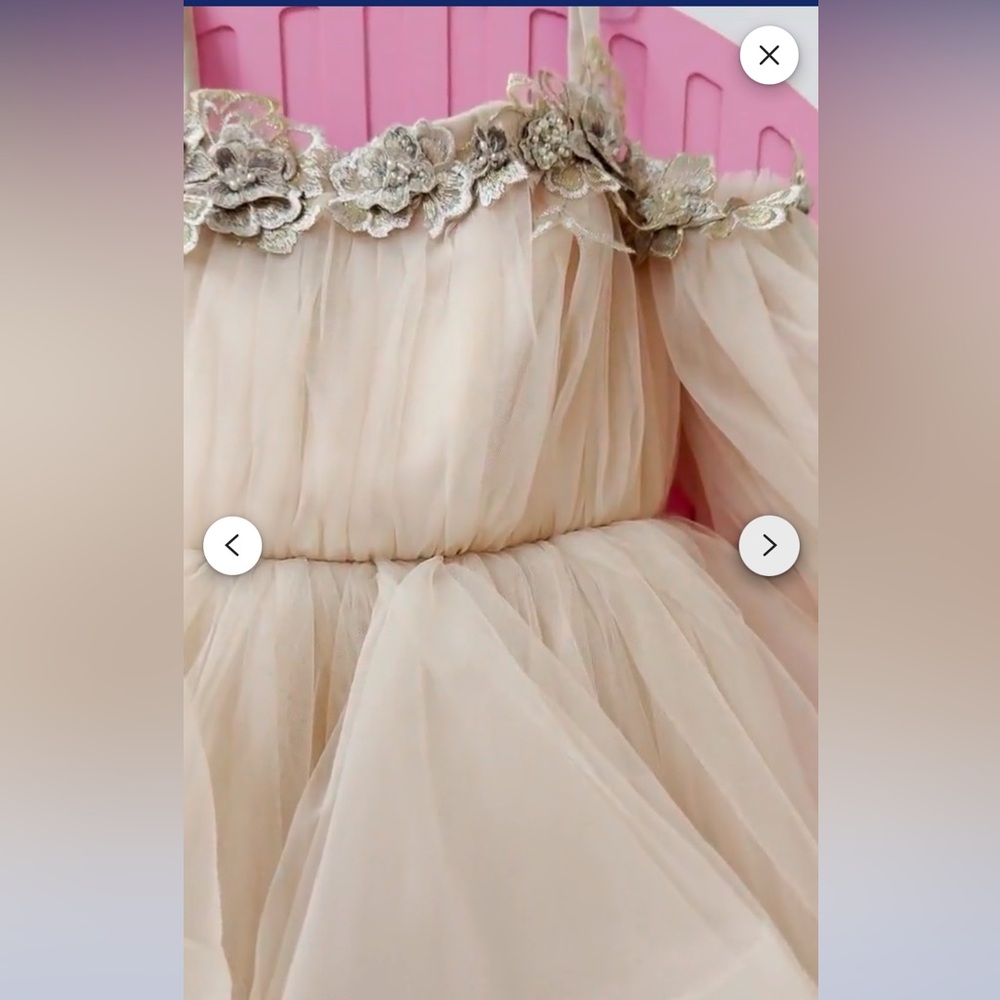 Elegant Cream Tulle Dress